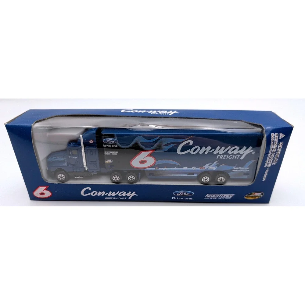 Welly Ford Con-way Freight Racing #6 Roush Fenway Diecast Semi Truck Trailer